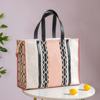 Eco Canvas Tote Bag Pink Large 17 X 12 Inch Nestasia