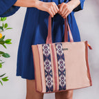 Boho Shopper Bag Pink Small 12 x 10 Inch