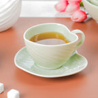 Taro Leaf Green Cup and Saucer Nestasia
