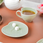 Taro Leaf Green Cup and Saucer Nestasia