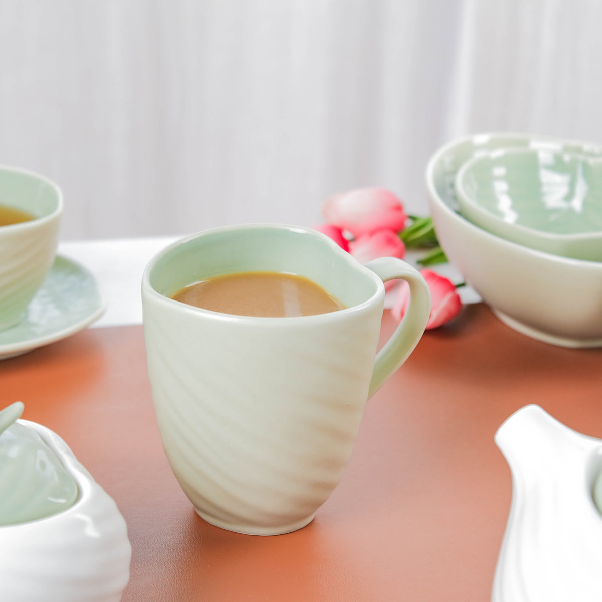 Taro Leaf Green Coffee Mug Nestasia