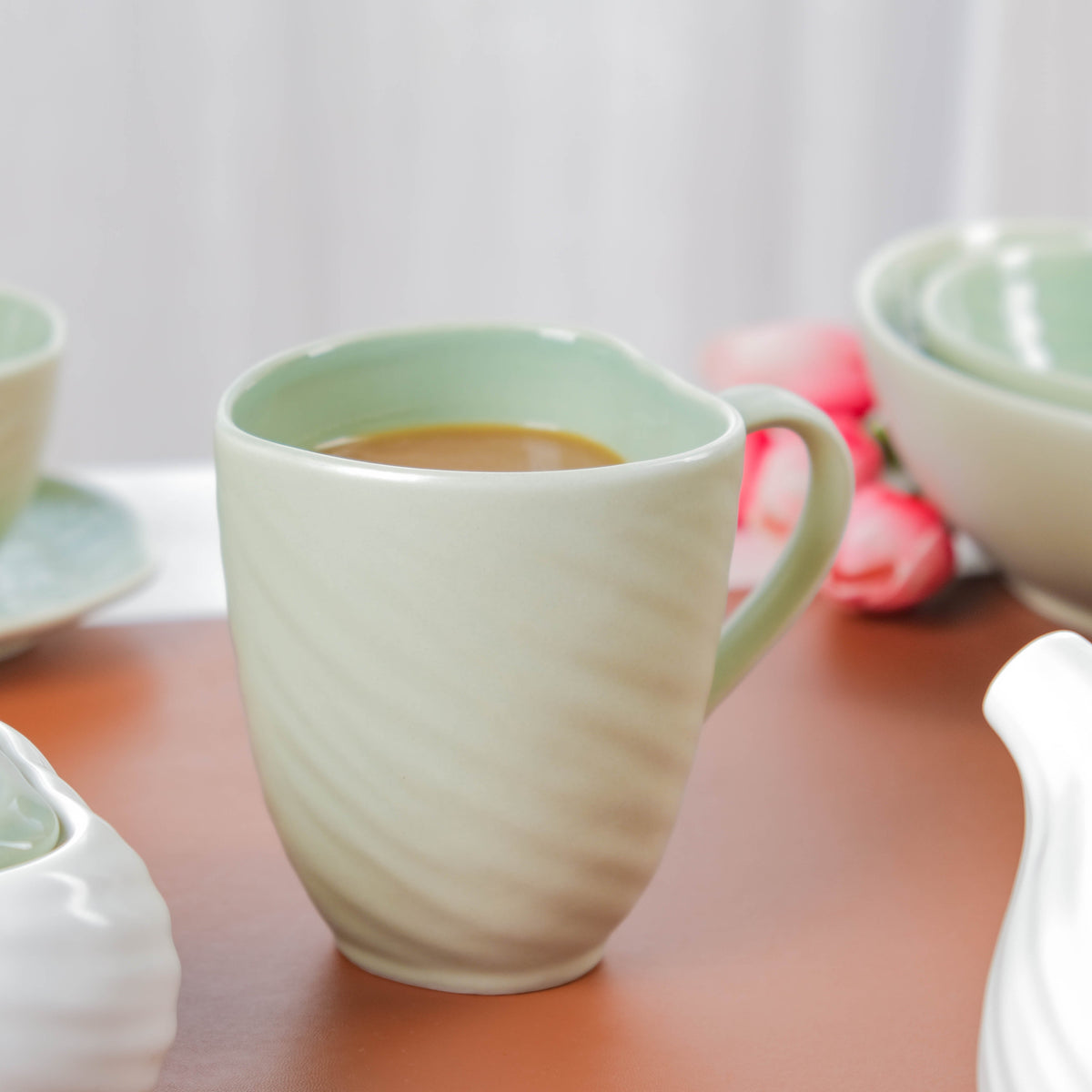 Taro Leaf Green Coffee Mug Nestasia