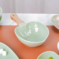 Taro Leaf Bowl With Wooden Handle Small Nestasia