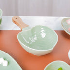 Taro Leaf Bowl With Wooden Handle Small Nestasia