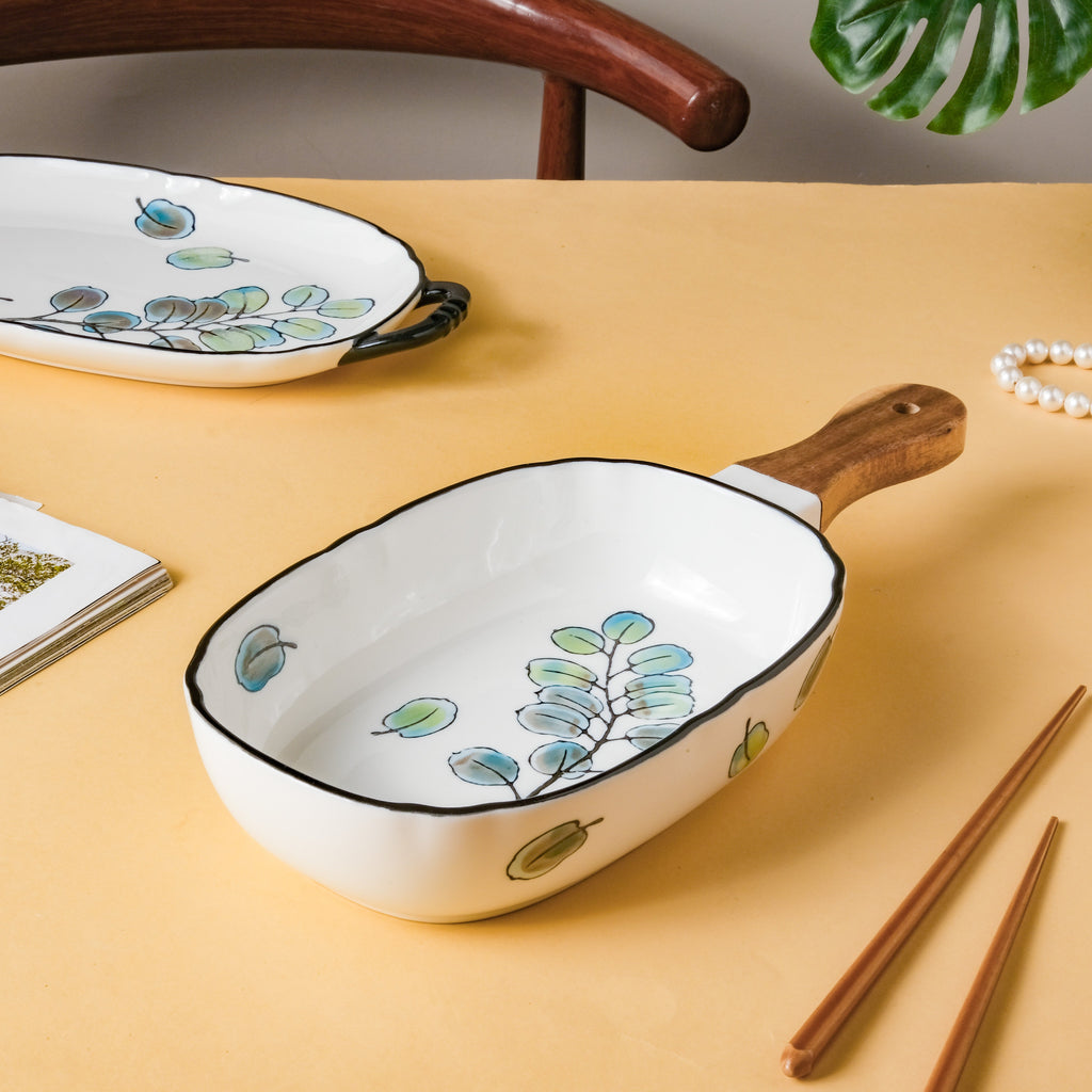 Leaf Ceramic Pasta Bowl Nestasia