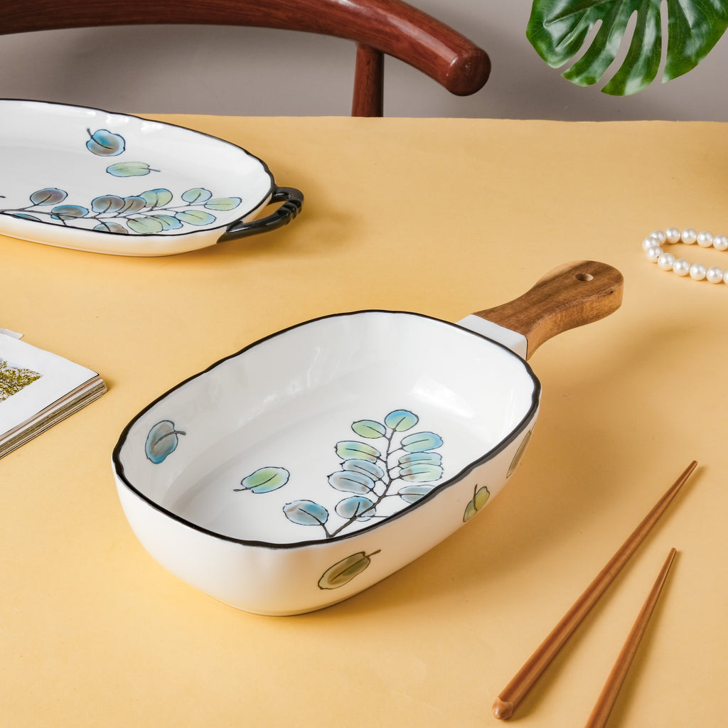 Leaf Ceramic Pasta Bowl Nestasia