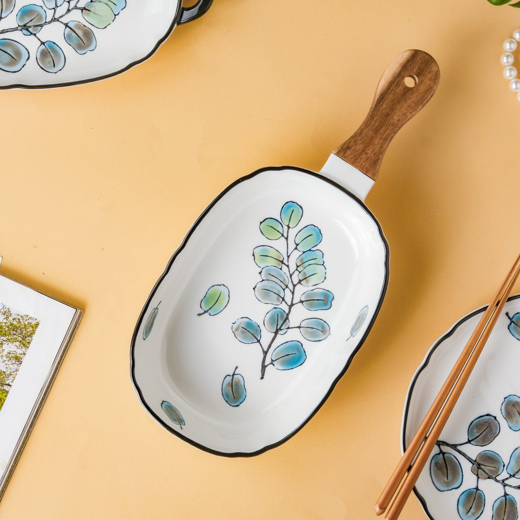 Leaf Ceramic Pasta Bowl Nestasia