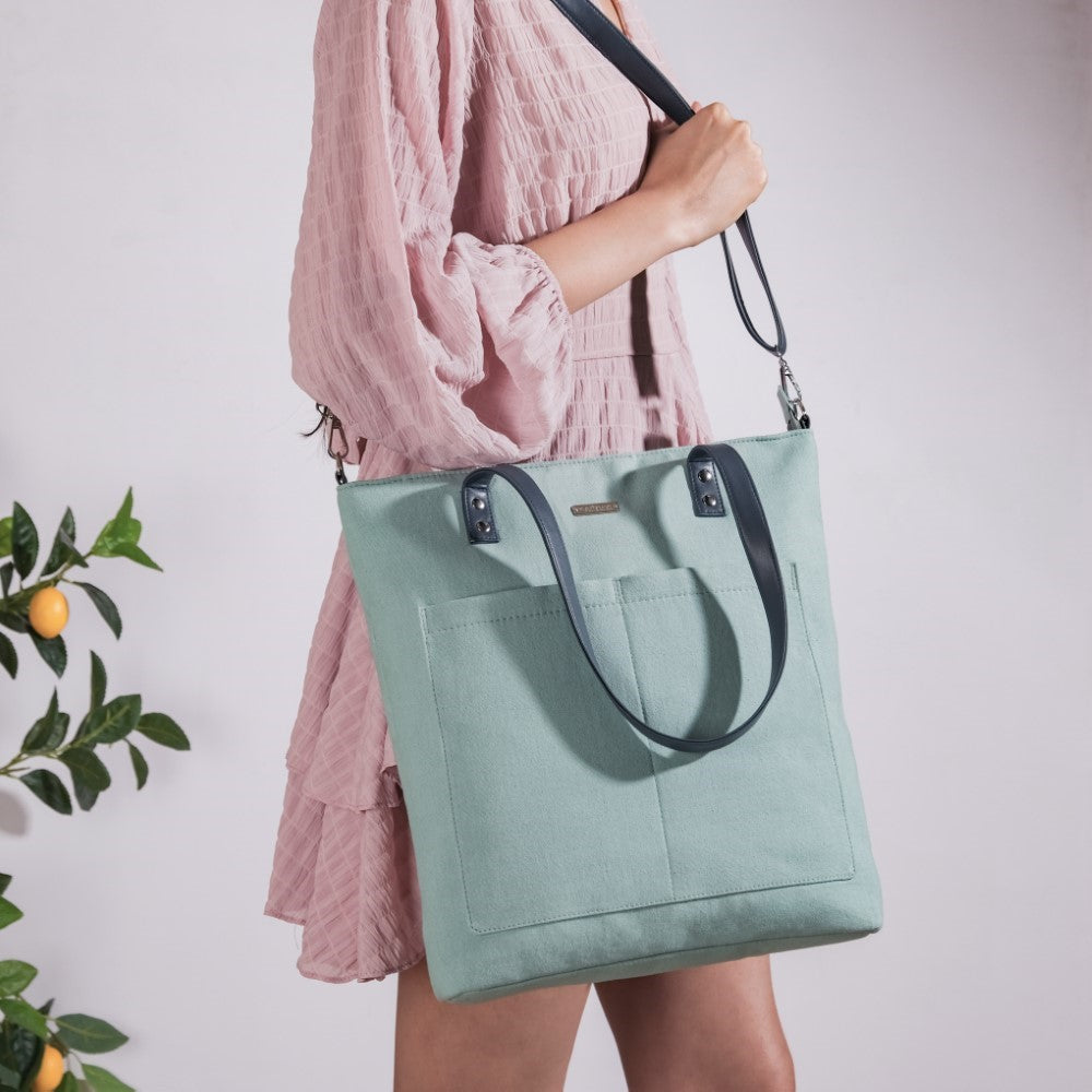 Mint Canvas Tote Bag Nestasia