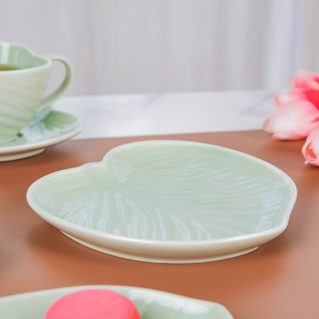 Taro Leaf Small Snack Plate 7 Inch Nestasia