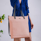 Pink Canvas Tote Bag Nestasia