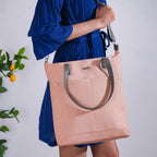 Pink Canvas Tote Bag Nestasia