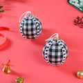 Plaid Christmas Ball Ornament Set Of 2 Nestasia