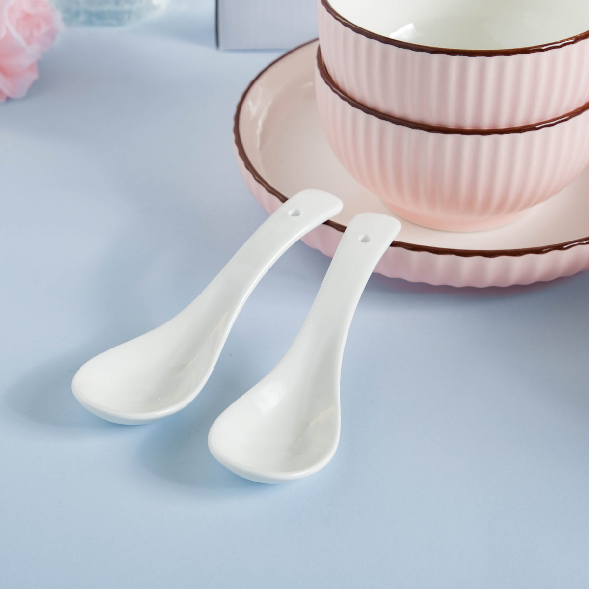 Rosy 10 Piece Soup Snack Set for 2 Nestasia