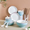 Azure 18 Piece Soup Salad Set For 4 Nestasia