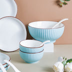 Azure 18 Piece Soup Salad Set For 4 Nestasia