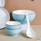 Azure 18 Piece Soup Salad Set For 4 Nestasia