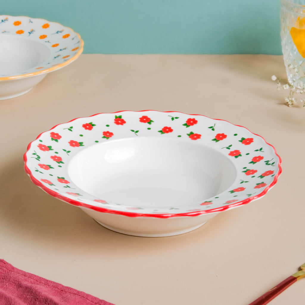 Ziba Floret Pasta Plate Red Nestasia