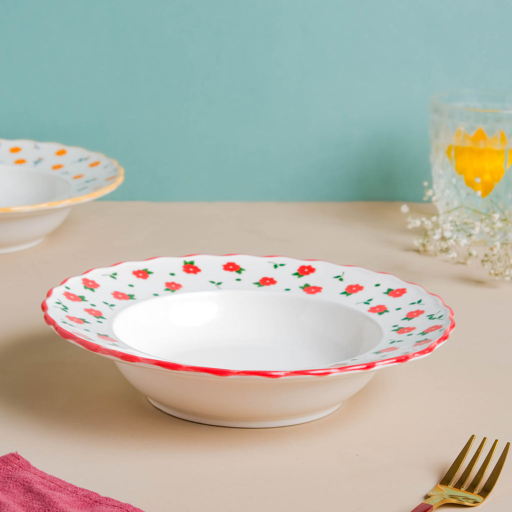 Ziba Floret Pasta Plate Red Nestasia