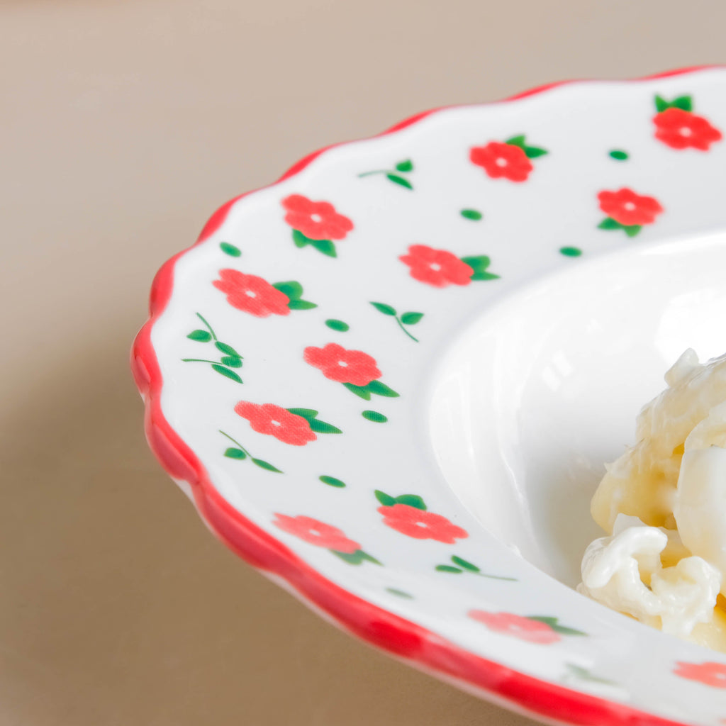 Ziba Floret Pasta Plate Red Nestasia