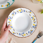 Laurel Blue and Poppy Yellow Pasta Plate Nestasia