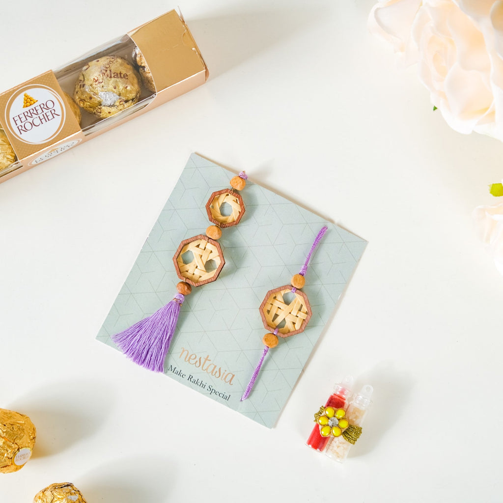 Handmade Eco Friendly Rakhi Gift Set Of 3 Nestasia