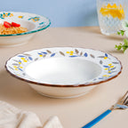 Laurel Blue and Poppy Yellow Pasta Plate Nestasia