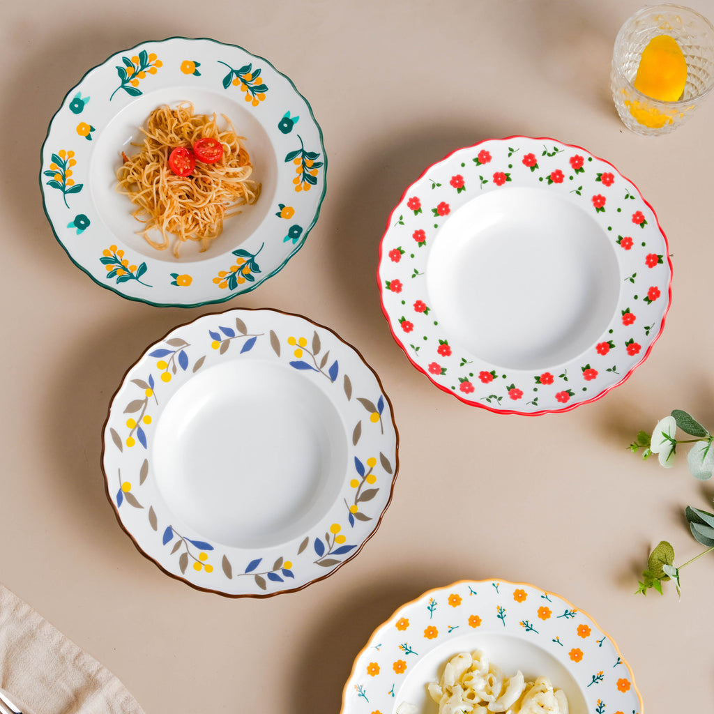 Laurel Blue and Poppy Yellow Pasta Plate Nestasia