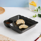 Ebony Black Chip and Dip Plate Nestasia