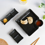 Ebony Black Chip and Dip Plate Nestasia
