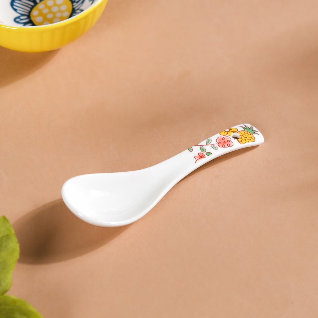 Spring Floral Ceramic Soup Spoon Nestasia