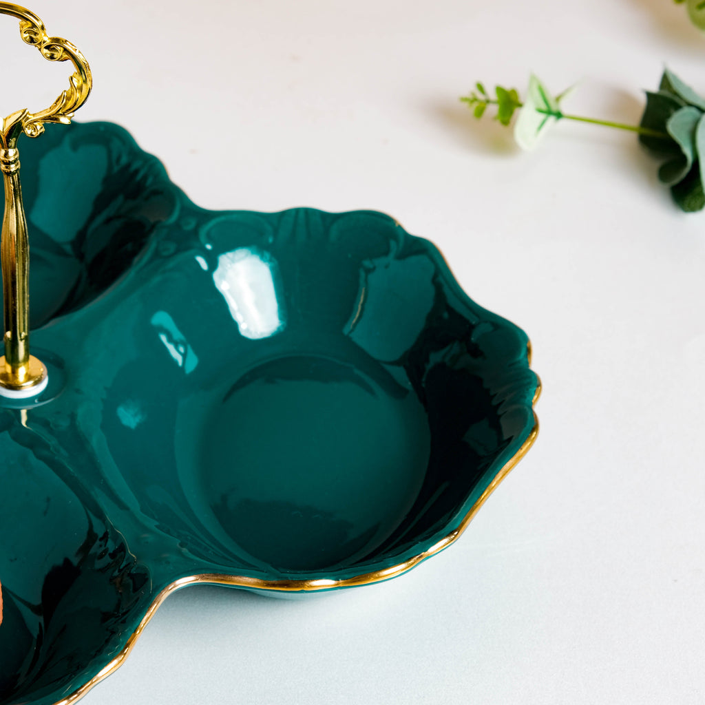 Dessert O' Clock Emerald Golden Platter Nestasia