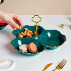 Dessert O' Clock Emerald Golden Platter Nestasia