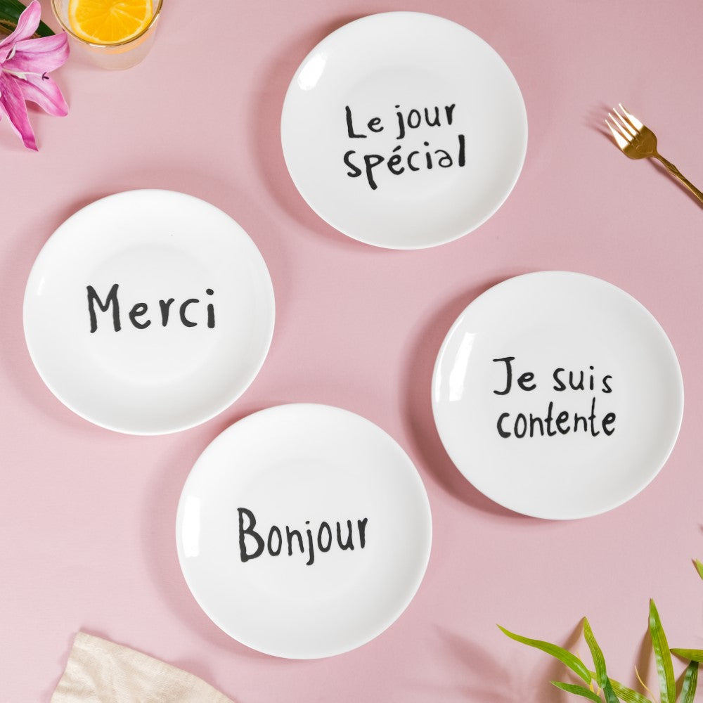 French Plates Set of 4 Nestasia