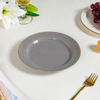 Ceramic Clay Snack Plate Grey 8 Inch Nestasia