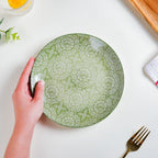 Ethnic Sage Green Snack Plate 7.5 Inch Set Of 2 Nestasia