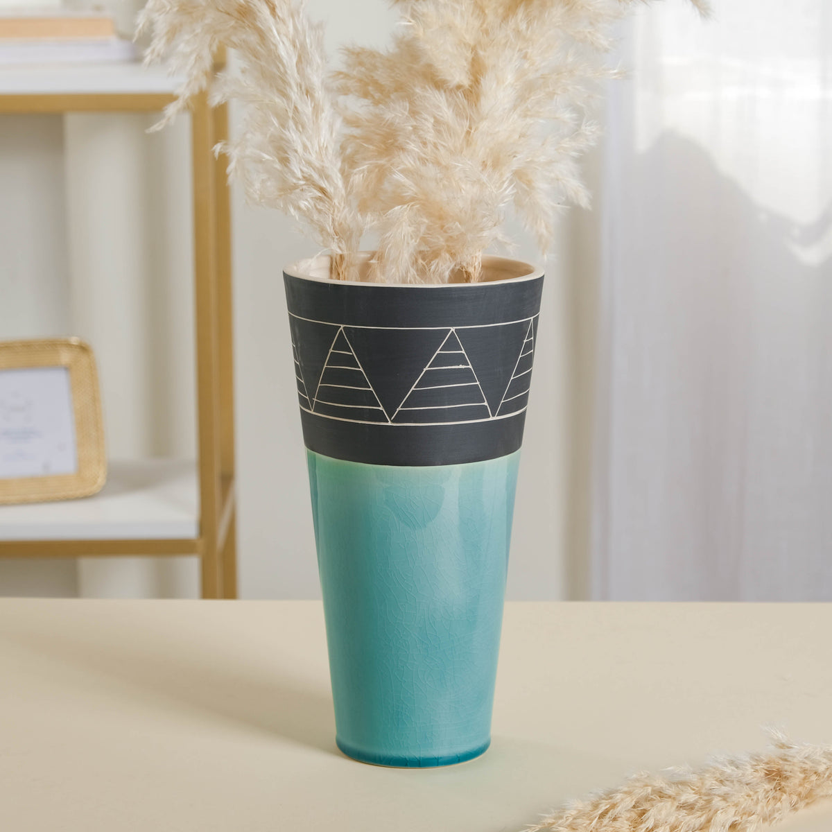 Blue Contemporary Vase Nestasia