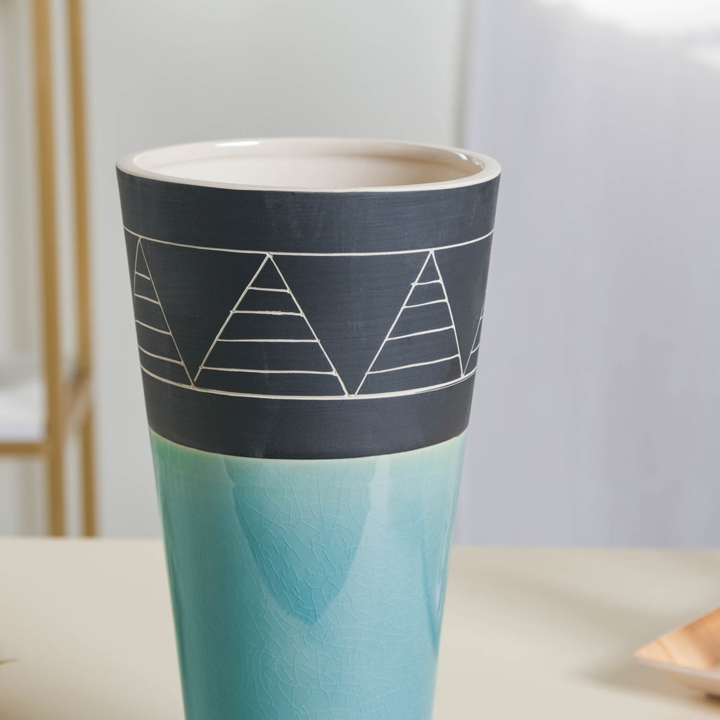 Blue Contemporary Vase Nestasia