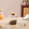 Transparent Glass Airtight Jar With Lid Small 550 ML Nestasia