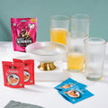 Drinkware Drama Bowl and Snack Gift Hamper Set Of 8 Nestasia