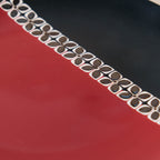 Carmine Red and Black Dinner Plate 11 Inch Nestasia