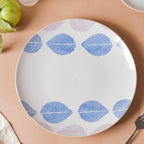 House of Eden Patterned Leaf Dinner Plate 11 Inch Nestasia