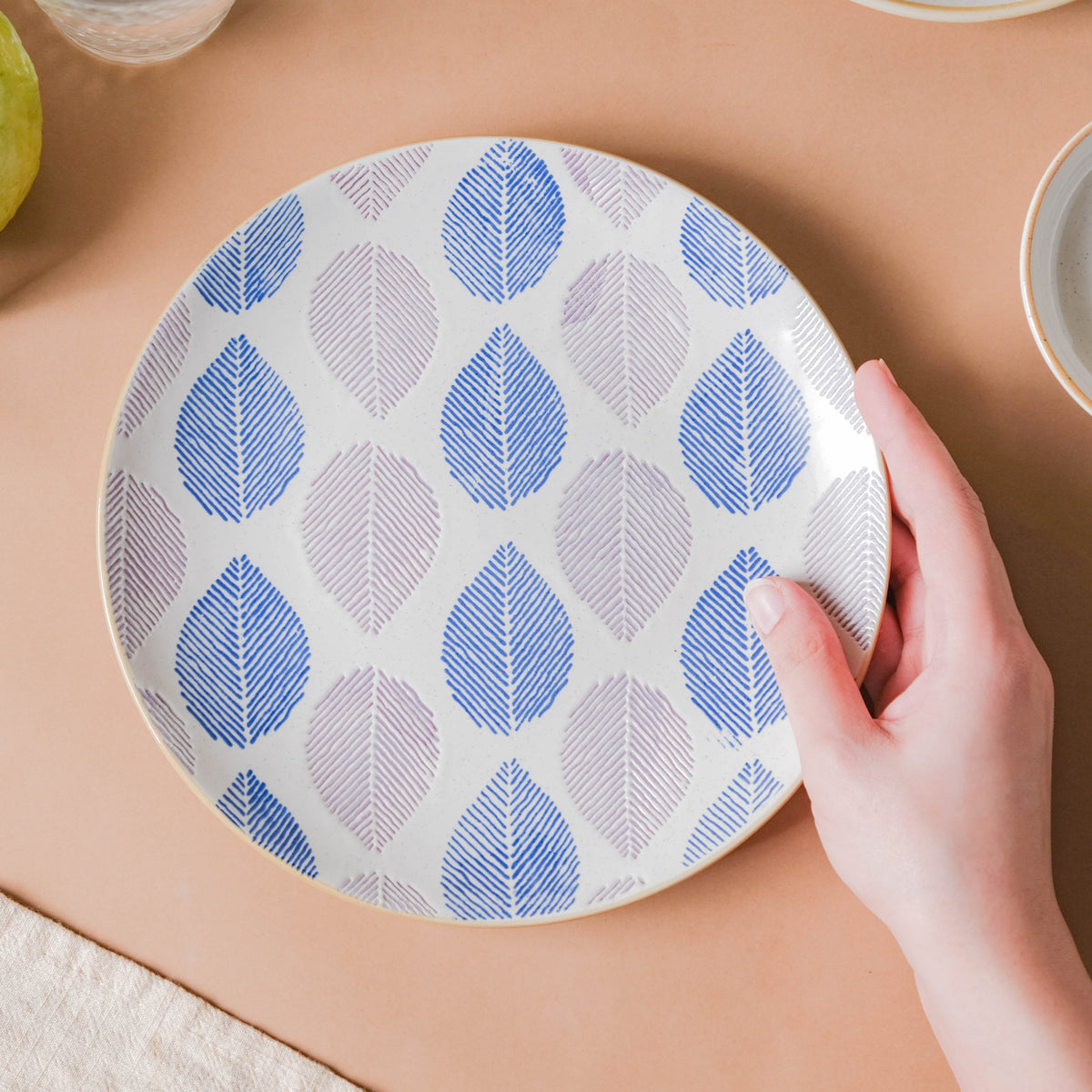 House of Eden Appetizer Plate Blue And White 8 Inch Nestasia