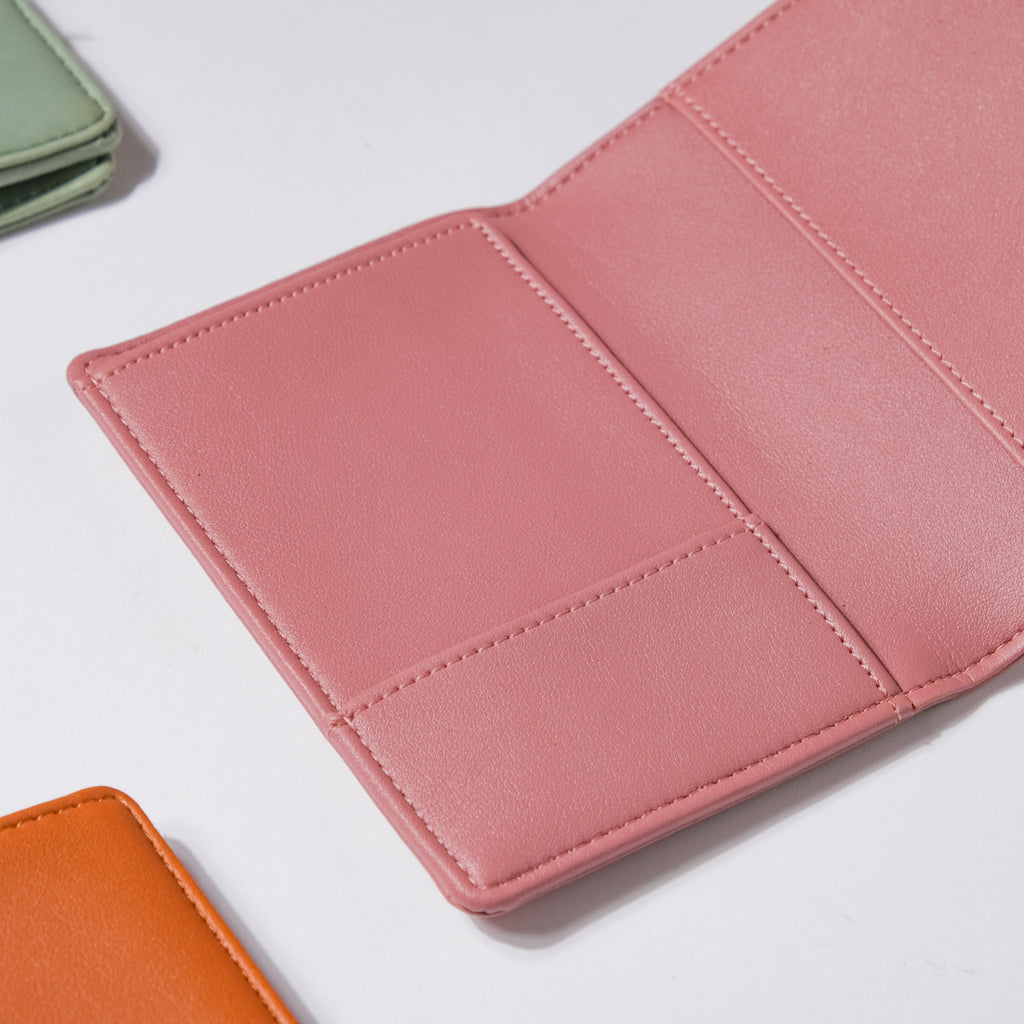 Cactus Two Fold Passport Cover Pink Nestasia