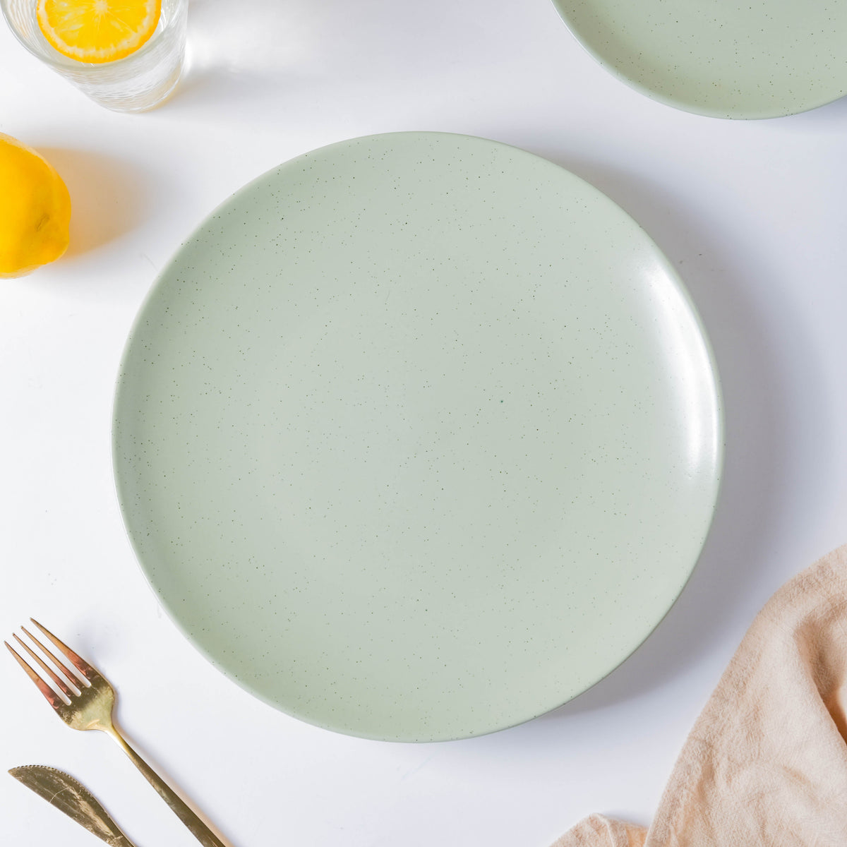 Pixie Glaze Dinner Plate Green 11 Inch Nestasia