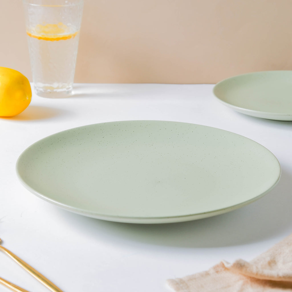 Pixie Glaze Dinner Plate Green 11 Inch Nestasia