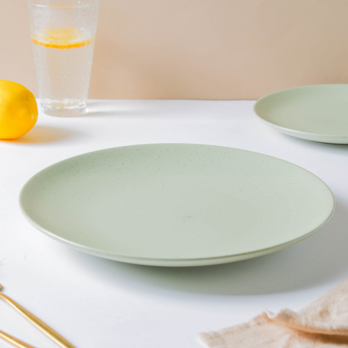 Pixie Glaze Dinner Plate Green 11 Inch Nestasia