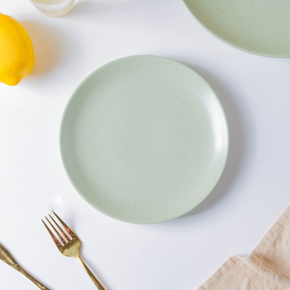 Pixie Glaze Snack Plate Green 8 Inch Nestasia
