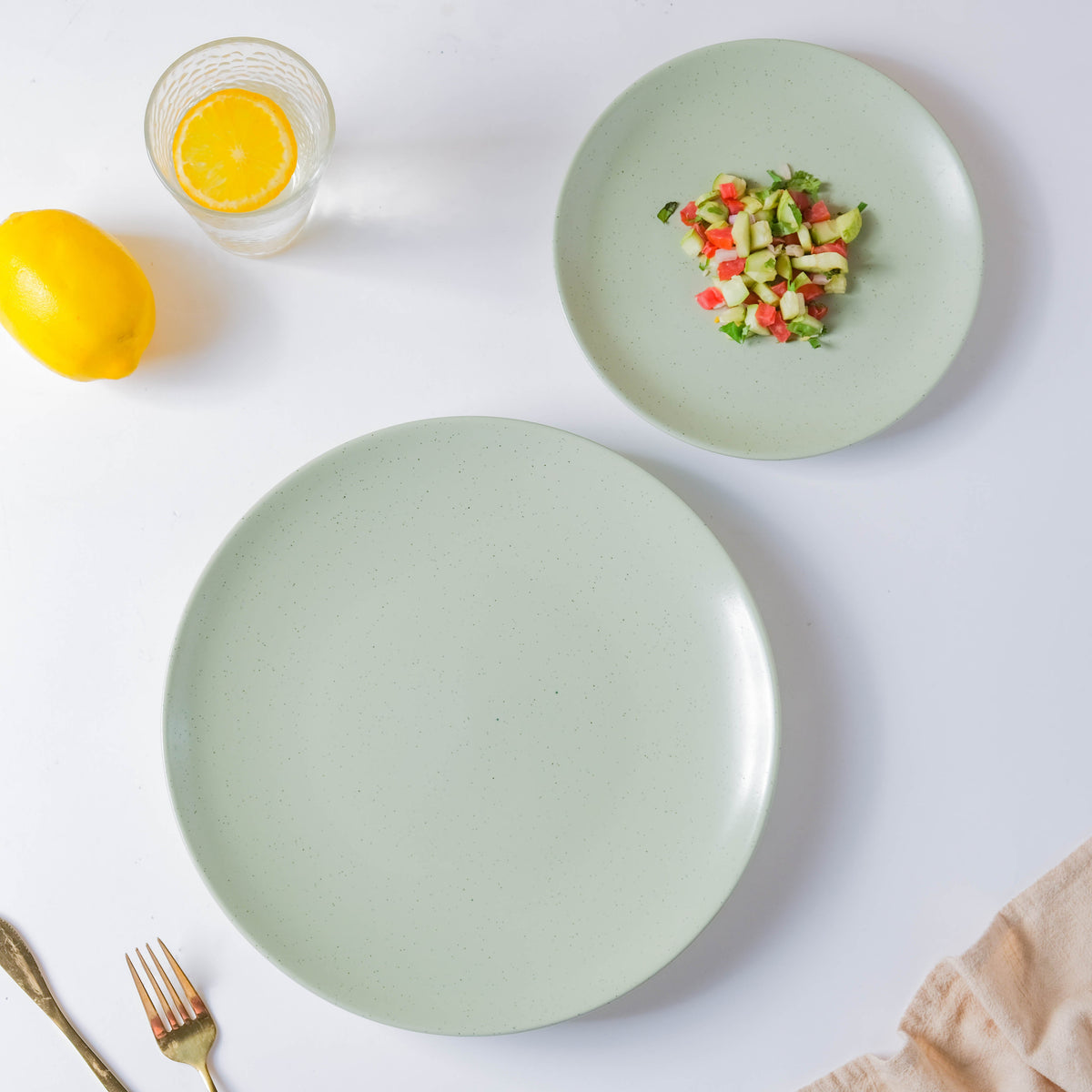 Pixie Glaze Snack Plate Green 8 Inch Nestasia