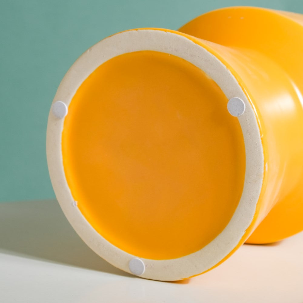 Aureolin Ceramic Matte Vase Yellow Nestasia