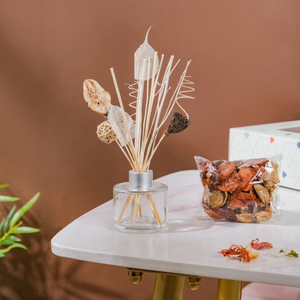 Sweet Vanilla Bouquet Reed Diffuser Gift Set Of 3 Nestasia